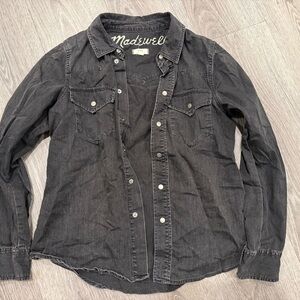 Madewell black Western style Button-Up Shirt
